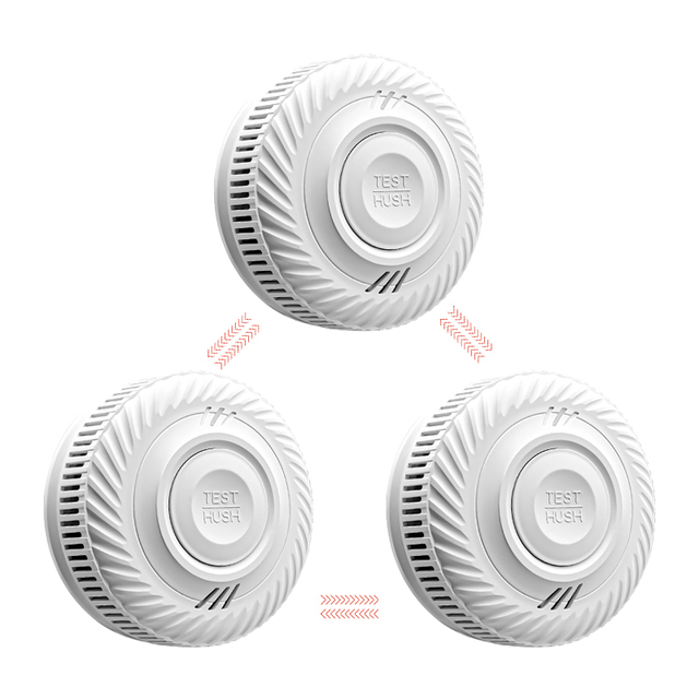 Interconnected Smoke Alarms 10 Year Battery Smoke Detectors with EN14604