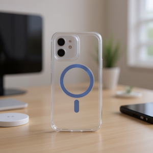 Custodia magnetica DAM per iPhone 15 trasparente con colori compatibili - Product Image 2