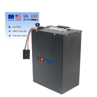 Isi ulang 12V 24V 48V 51.2V 72V LiFePO4 baterai listrik sepeda motor roda tiga paket besi Lithium baterai Ion Lithium