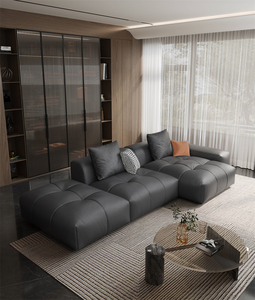 Mufang Grand <span class=keywords><strong>ensemble</strong></span> de canapés modulables <span class=keywords><strong>Sergio</strong></span> Bicego Pixel Soft Tufty Meubles en cuir véritable haute couture pour hôtels et villas - Product Image 4
