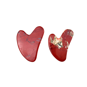 Пользовательский логотип красный яшпер Gua Sha камень для лица натуральный красный камень соскабливание массажный инструмент для традиционной акупунктурной терапии - Product Image 2