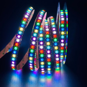 Ws2812 DC5V 144 đèn <span class=keywords><strong>LED</strong></span>/M điểm ảnh độc lập giải quyết lập trình đầy màu sắc theo dõi dòng chảy Diode cho câu lạc bộ đêm và quán <span class=keywords><strong>bar</strong></span> - Product Image 2