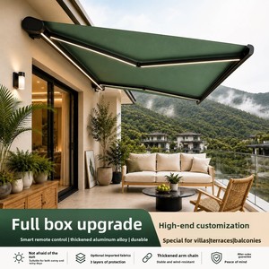 <span class=keywords><strong>Auvent</strong></span> rétractable électrique en alliage d'aluminium pour extérieur, imperméable et résistant au soleil, pour balcons, villas, toits, terrasses - Product Image 1