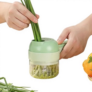 Portable 4 1 Handheld Manual Plastic Vegetable Slicer Food Processor Garlic Chili Onion Celery Ginger Meat Chopper Eco-Friendly - Product Image 1
