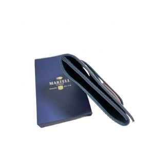 Édition limitée en cuir véritable sac à cartes portefeuille unisexe bleu Logo personnalisé courte promotion directe d'usine pour la marque <span class=keywords><strong>France</strong></span> Cognac - Product Image 5