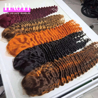 Perruques frontales en dentelle HD 13x6 en cheveux humains bruts du Cambodge, densité 250%, bouclées, ondulations profondes, 30 pouces, cuticules alignées, cheveux humains vierges bruts brésiliens