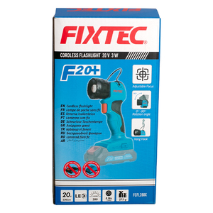 ไฟฉาย LED ไร้สาย FIXTEC แบบพกพา 20V แบตเตอรี่ลิเธียม พร้อมห่วงแขวน สำหรับงาน DIY รุ่น FCFL280X - Product Image 6