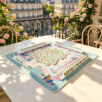 Ensemble de Mahjong américain Miss Out of Office, kit de tuiles de Mahjong avec sac de Mahjong, tapis de Mahjong floral, supports de Mahjong, accessoires de Mahjong