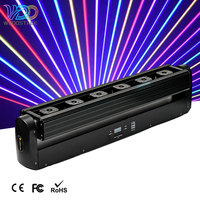 WEDOSTAGE Dj DMX512 Máquina de Efectos Láser de 6 Cabezas con Flechas Giratorias a Todo Color para Escenarios, Fiestas, Bodas y KTV