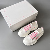 Sneakers de luxe à plateforme haute en toile blanche multicolores, semelle épaisse, chaussures décontractées
