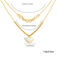 Collier superposé en acier inoxydable plaqué or 18 carats avec pendentif émeraude vert, breloque étoile et chaîne de pull pour femme