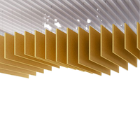 Panneau acoustique ignifuge décoratif moderne en polyester pour plafond, panneaux acoustiques pour salon, insonorisation NRC 0.9