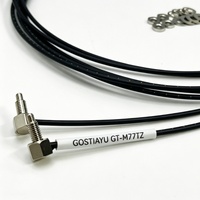 Sonde de capteur à fibre optique industrielle transmissive à angle droit et filetée, modèle GT-M77TZ, pour un gain de place optimal