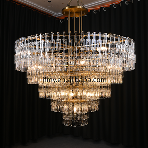 Lustre rond à étages RHOEM RH Marignan, lustre en cristal pour salon, villa, escalier, lampes de luxe, décoration intérieure - Product Image 3