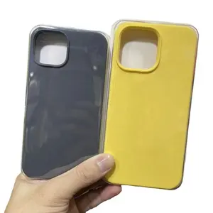 with retail box Liquid Silicon Phone Case For Phone X XR XS 11 12 13 14 Plus Mini 15 15PRO Pro max Phone Cover