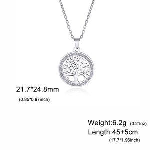 Collares con Colgante del Árbol de la Vida, Joyería de Moda, Collares del Árbol de la Vida, Collar de Acero Inoxidable para Mujer y Hombre - Product Image 4