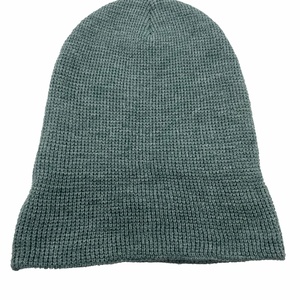 Gorras y Gorros Ecológicos Sostenibles de RPET Reciclado con Parche Bordado de Cuero y Goma Personalizados, Gorros de Punto Tipo Waffle - Product Image 5