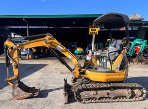 Mini-excavatrice 2T 3T CAT 020CR 020 d'occasion, chenillée, moteur japonais, pompe, certifiée CE, avec accessoire tarière - Product Image 4