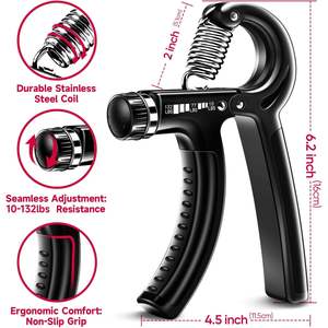 MD MD-R811 Empuñaduras de Goma de Acero Inoxidable Portátiles y Duraderas, Resistencia Ajustable, Antideslizantes, Refrigerantes, Mango Recto para Antebrazo - Product Image 4