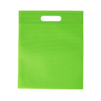 Bolsas de Compra Reutilizables Planas de Tela No Tejida Color Verde Lima, Personalizables con Impresión de Logotipo, para Compras Ecológicas y Empaquetado Promocional