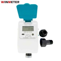 Compteur d'eau intelligent à ultrasons économique DN15-DN25 RS485/M-BUS/Lorawan/NB-IoT/4G LTE Cat.1 en nylon plastique OEM avec protection IP68