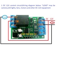 Carte de commutation de relais R428A01 2 en 1 RS485 & RS232(TTL) et Modbus RTU, PC USB COM UART, 1 canal 12VDC