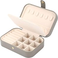 Petite Boîte à Bijoux de Voyage Portable en Cuir PU, Mini Organisateur de Rangement pour Boucles d'Oreilles Filles et Femmes, Étui de Voyage Pratique