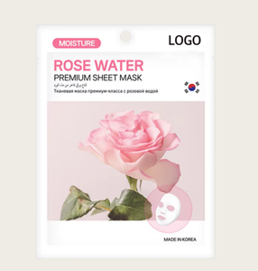 Masque en tissu hydratant et apaisant à l'eau de rose et à l'acide hyaluronique, végétalien, sans cruauté, pour un teint éclatant - Product Image 2