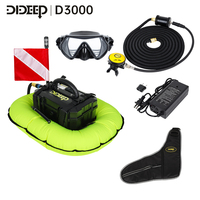 Compresseur d'air électrique flottant DIDEEP pour la plongée, en matériau PP, 180W/240W, jaune/vert, logo personnalisé, accessoires de plongée et de natation