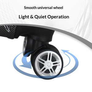 Valise à roulettes universelle à fermeture éclair de 28 pouces en PC de couleur unie Grande capacité Rayures silencieuses Valise de voyage - Product Image 2