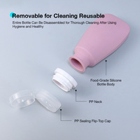 Bouteille de recharge en silicone étanche OEM pour le camping, l'utilisation à domicile, le shampoing, la bouteille de voyage avec sangle