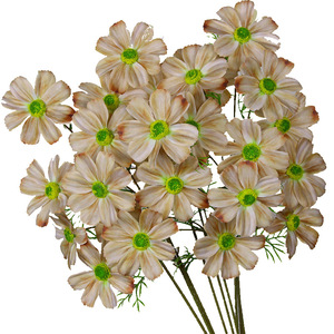 Fleurs artificielles à branche unique, couleur caramel, en plastique PU et soie, pour décoration intérieure et décorations de plafond de mariage - Product Image 3