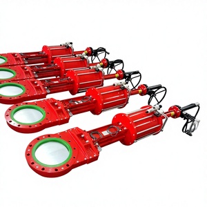 Vanne à lame pneumatique pour boues, commande pneumatique facile via l'air comprimé pour une régulation précise du débit. Structure de portail - Product Image 3