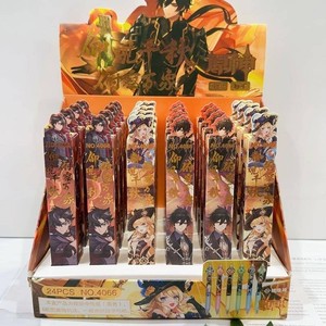 Kawaii Metal muñeca juego Genshin impacto dibujos animados papelería Gel pluma Focalors Furina Xiao Baizhu <span class=keywords><strong>Charlotte</strong></span> Zhongli Chevreus - Product Image 5