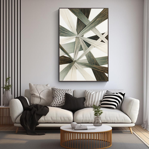 Abstract Handmade Mixed Materials <strong>Fiber</strong> Textured Wall Art Decoration Luxury 3D Fabric Artwork <strong>Painting</strong> for Hotel Wall Decor - Product Image 2
