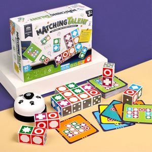 Jeu de blocs à motifs en bois avec clochette pour enfants et adultes, idéal pour les soirées en famille - Product Image 5