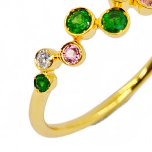 UM jewelry 925 <b>silver</b> colored zircon <b>ring</b> 18k gold-plated for daily wear by <b>men</b> and women wedding anniversary gift for parties - Product Image 3