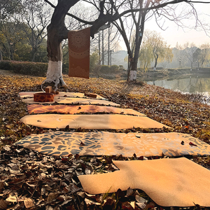<span class=keywords><strong>Tapis</strong></span> de yoga en caoutchouc de liège mat de fitness à recyclage géométrique écologique avec logo personnalisé, <span class=keywords><strong>tapis</strong></span> de yoga avec transport - Product Image 4