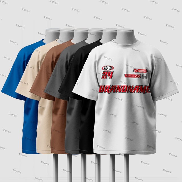 Premium Heavyweight Cotton Men's T-Shirts Bulk Order Custom Screen DTG Print Graphic Logo Relaxed Fit Oversized Size