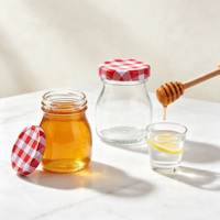 Frasco de Vidrio con Tapa Hermética, Mini Frasco de Vidrio Transparente para Guardar Nido de Pájaro, Miel, Mermelada, Pudín, Encurtidos