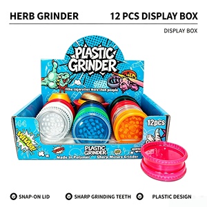 Molino de Hierbas Pequeño y Colorido de Plástico Personalizado al por Mayor para Fumar - Product Image 1