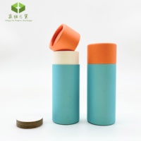 Parfum solide rond personnalisé écologique déodorant en tube de papier vide baume à lèvres bâton Push up cylindre tube emballage du conteneur