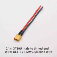 Connecteur d'alimentation pour batterie Li-ion Yigao XT90U, câble en silicone haute résistance XT30 XT60 XT90 UL31135, adaptateur mâle/femelle jaune