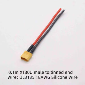 Conector de Alimentación para Batería de Iones de Litio XT90U, Cable de Silicona de Alta Resistencia, Adaptador de Enchufe Macho y Hembra XT30 XT60 XT90 UL31135, Amarillo Estañado - Product Image 3