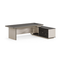 Bureau de direction en forme de L, design moderne haut de gamme, pour PDG, directeur général, patron, fabriqué par une usine de meubles de bureau