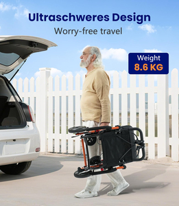 Silla de Ruedas Manual Plegable Ligera, Reposabrazos Ajustables, Asiento Cómodo, Ayuda de Movilidad Portátil para Ancianos y Discapacitados - Product Image 6