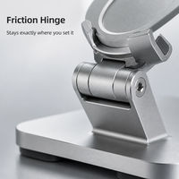 Support de téléphone en aluminium pliable, support de tablette de bureau, rotation à 360°, support réglable tout en métal, bureau, étude, diffusion en direct