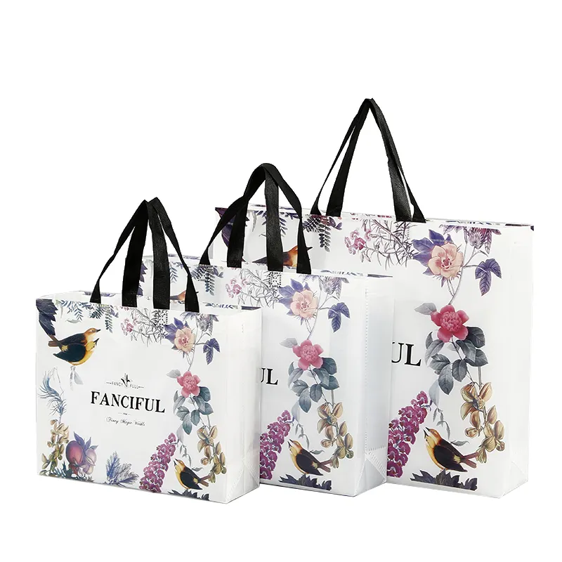 Hot sale Eco Reusable PP Laminated Non Woven Tote Shopping Tote Bags