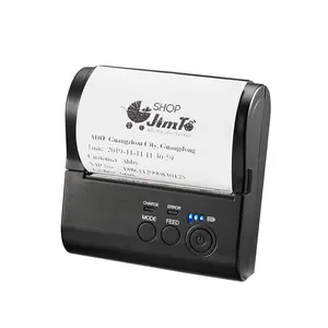 Printer Mini portabel 80mm, Printer termal genggam tanpa kabel 3 inci dengan USB BT Port koneksi