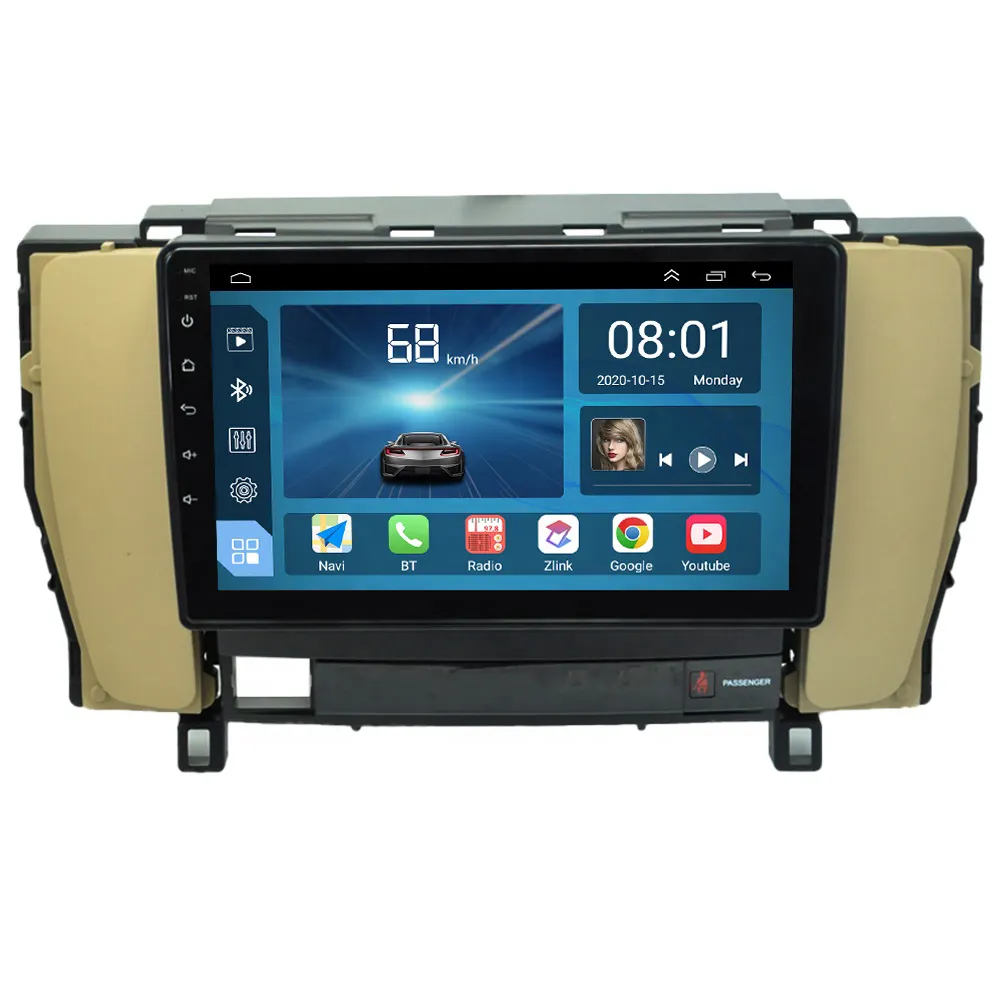 10 ''Android 10.0หน้าจอรถนำทาง GPS เครื่องเล่นวิดีโอวิทยุ DVD ออปติคอลเอาต์พุตสำหรับ Toyota Crown 2005 2012